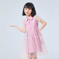 Girls Empire Line Tulle Overlay Casual Dress Casual Dresses   