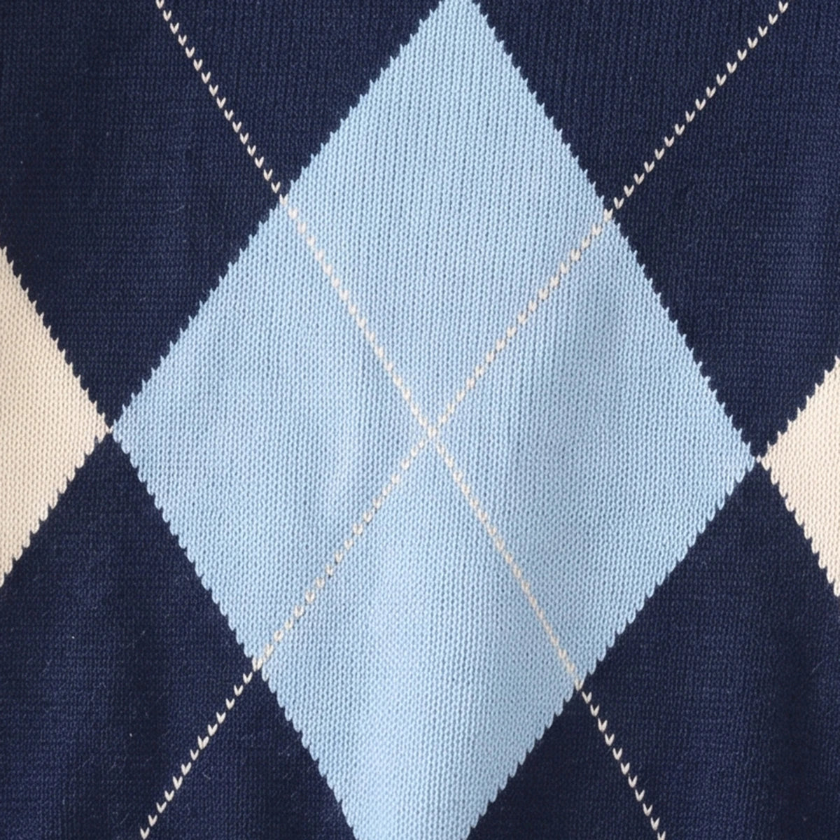 Boys Navy Blue Diamond Jacquard Long Sleeve Sweater Sweaters & Cardigans