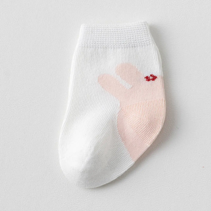 Pack of 5 Girls Multicolour Animal Design Ankle Length Socks Socks