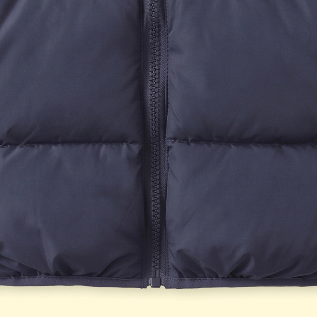 Boys Navy Blue Quilted Hooded Zip-up Jacket Coats & Jackets