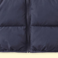 Boys Navy Blue Quilted Hooded Zip-up Jacket Coats & Jackets