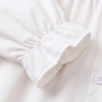 Girls White Long Sleeve Shirt Dress With Denim Vest Casual Dresses