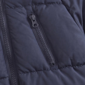 Boys Navy Blue Quilted Hooded Zip-up Jacket Coats & Jackets