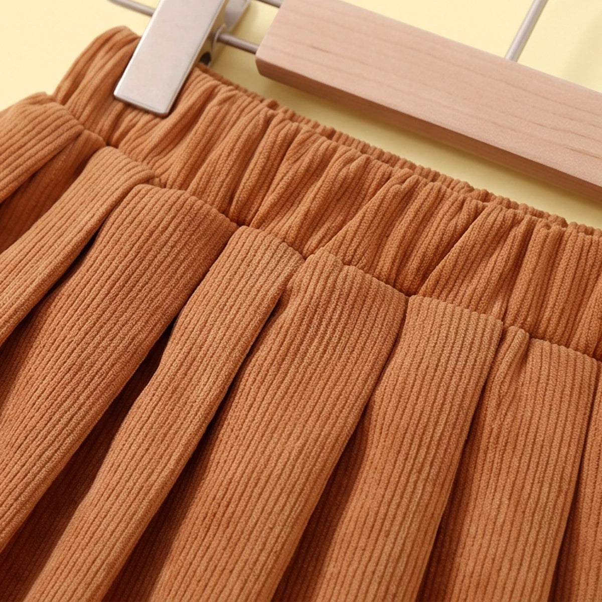 Girls Brown Bow Applique Long Sleeve Top with Skirt Sets 2 pc. Sets