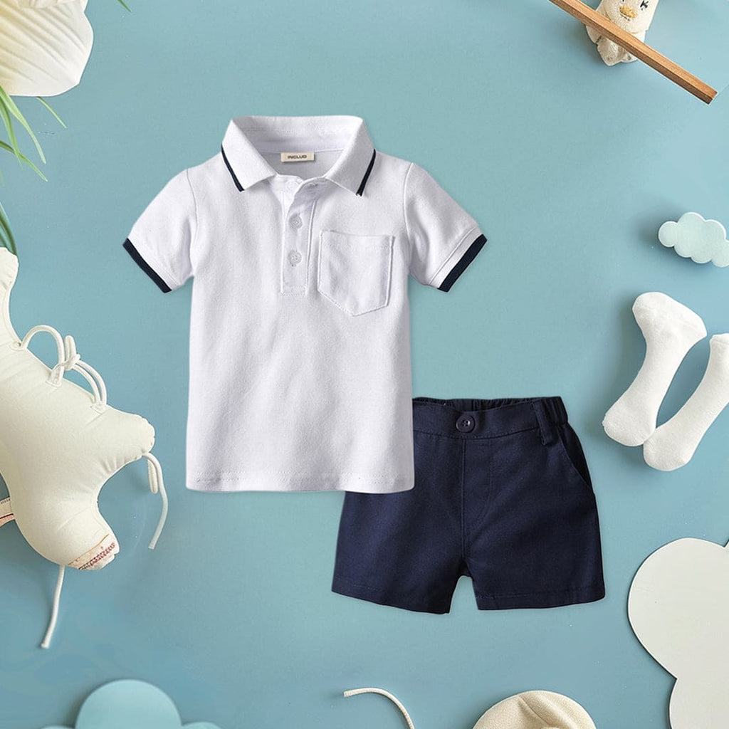 Boys Polo T-shirt With Elasticated Shorts