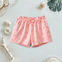 Girls Star Print Regular Shorts Shorts Pink 1-2 Y 