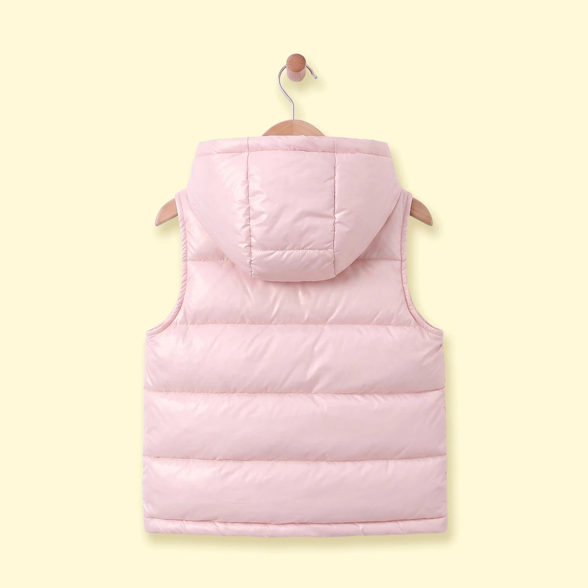 Girls Off White Sleeveless Hooded Puffer Jacket Coats & Jackets