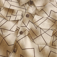 Boys Brown Printed Shirt With Joggers Set 2 pc. Sets