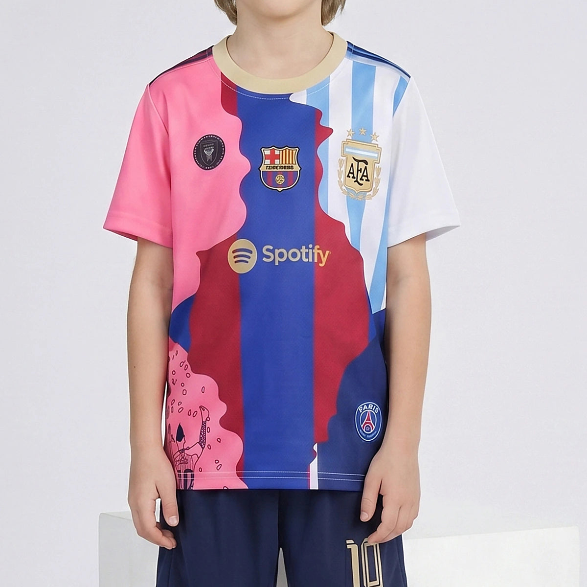 Boys Multicolor Short Sleeve Graphics Print T-Shirt With Elasticated Shorts Sets 2 pc. Sets