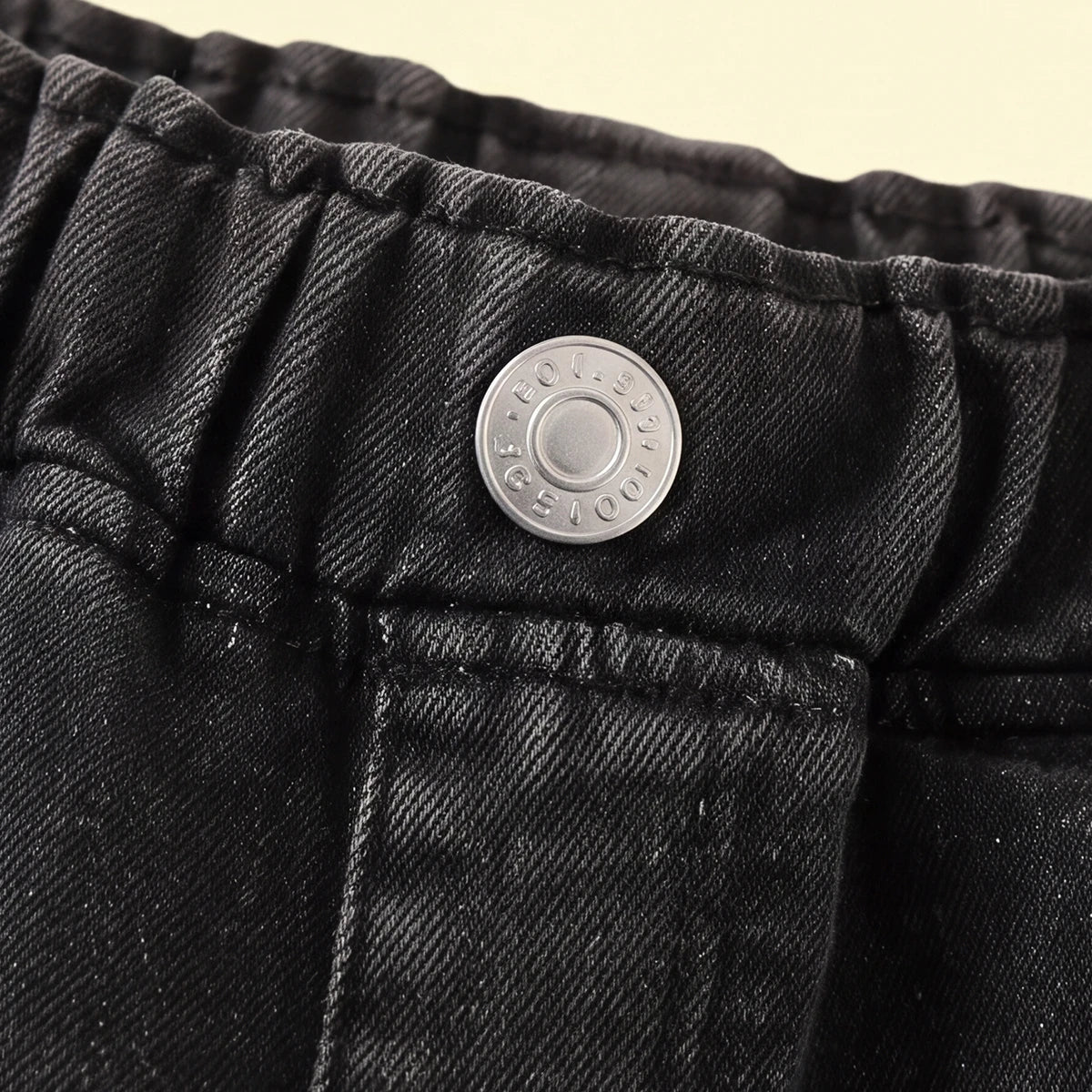 Girls Black Star Elasticated Denim Shorts Shorts