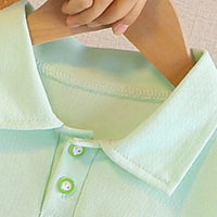 Boys Lime Green Graphics Printed Polo T-Shirt With Shorts Co-ord Sets Sets