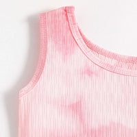 Girls Sleeveless Tie And Dye Top With Shorts Sets 2 pc. Sets   