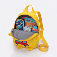 Kids Yellow Dinosaur Print Cotton Mini Backpack with Leash Trending Accessories