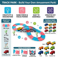 Flexible Race Track Toy -134 PCS Electric Rail Car Set with Bridge, Bendable Tracks & Battery Vehicle Toy for Boys & Girls Trending Accessories