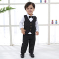 Boys Long Sleeve Jacket Mock Shirt With Trousers Set 2 pc. Sets Black 1-2 Y 