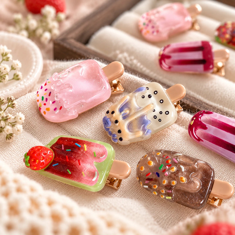 Cute Ice Cream Hair Clip for Girls Trending Accessories