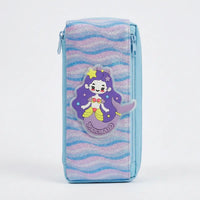 Girls Sky Blue Mermaid Glitter Pencil Case Trending Accessories