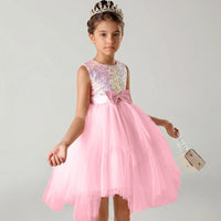 Girls Light Pink Sequin Embellished Tutu Party Wear Dress Party Dresses Light Pink 2-3 Y