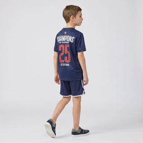 Boys Navy Blue Typography Print Short Sleeve T-Shirt With Shorts Sets 2 pc. Sets