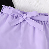 Girls Purple Heart Print Top With Shorts Set 2 pc. Sets