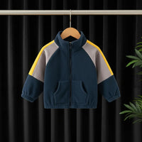 Boys Multicolor Colorblocked Fleece Zip-up Jacket Coats & Jackets Multicolor 1-2 Y