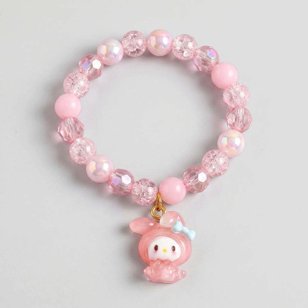 Pack Of 5 Girls Multicolour Bunny & Cat Beaded Bracelet Sets Bracelet