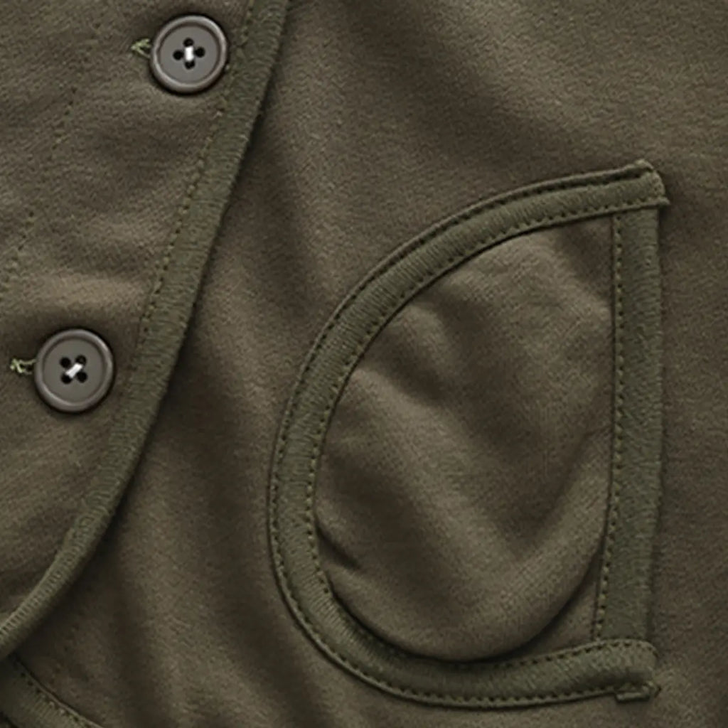 Boys Olive Green Cardigan With Shirt & Dark Brown Jogger Sets Sets
