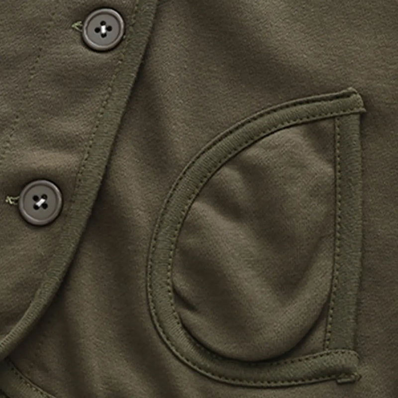 Boys Olive Green Cardigan With Shirt & Dark Brown Jogger Sets Sets