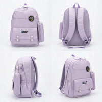 Kids Lilac Water-Resistant Medium Backpack with Pouch Trending Accessories
