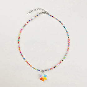 Pack Of 4 Girls Multicolour Beaded Charm Necklace Sets Necklace and Chains