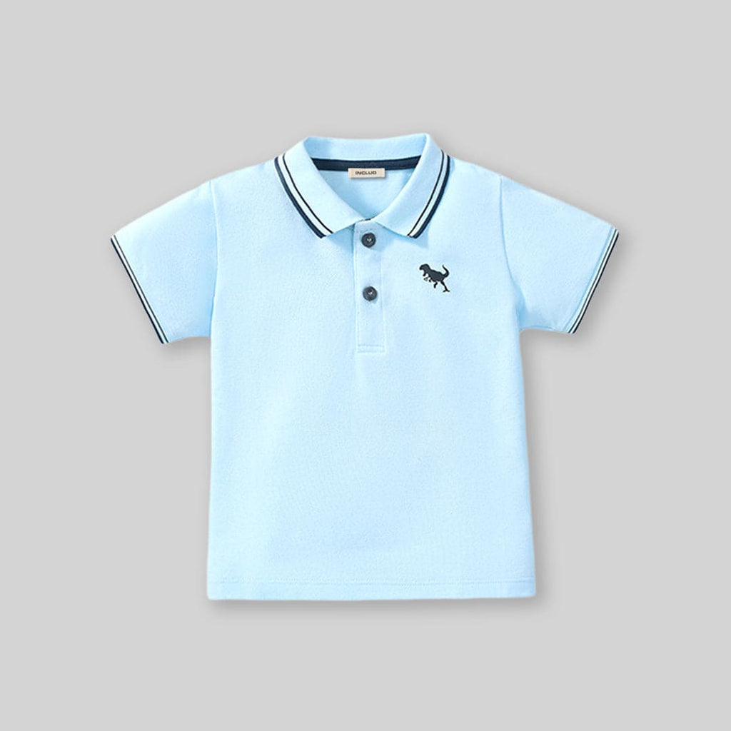 Boys Solid Polo Neck T-shirt