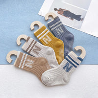 Pack of 5 Boys Multicolour Typographic Design Ankle Length Socks Socks Multicolor 0-1 Y