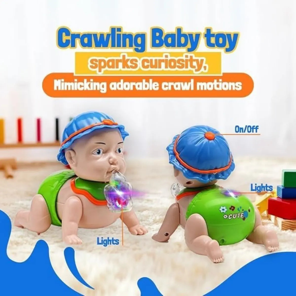 Baby Musical Crawling Doll Toy with Lights Trending Accessories