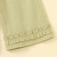 Girls Light Green Sleeveless Top With Pants Sets 2 pc. Sets