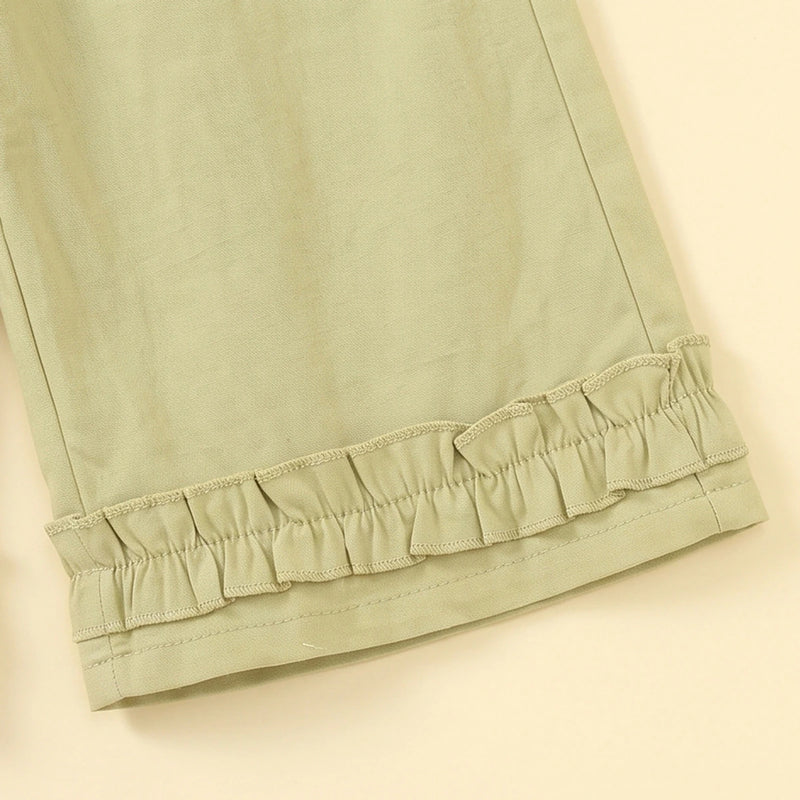 Girls Light Green Sleeveless Top With Pants Sets 2 pc. Sets