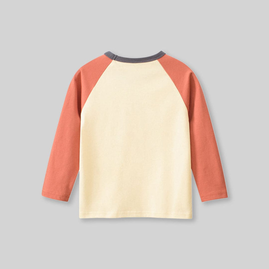 Girls Printed Raglan Sleeves T-Shirt Tshirts   
