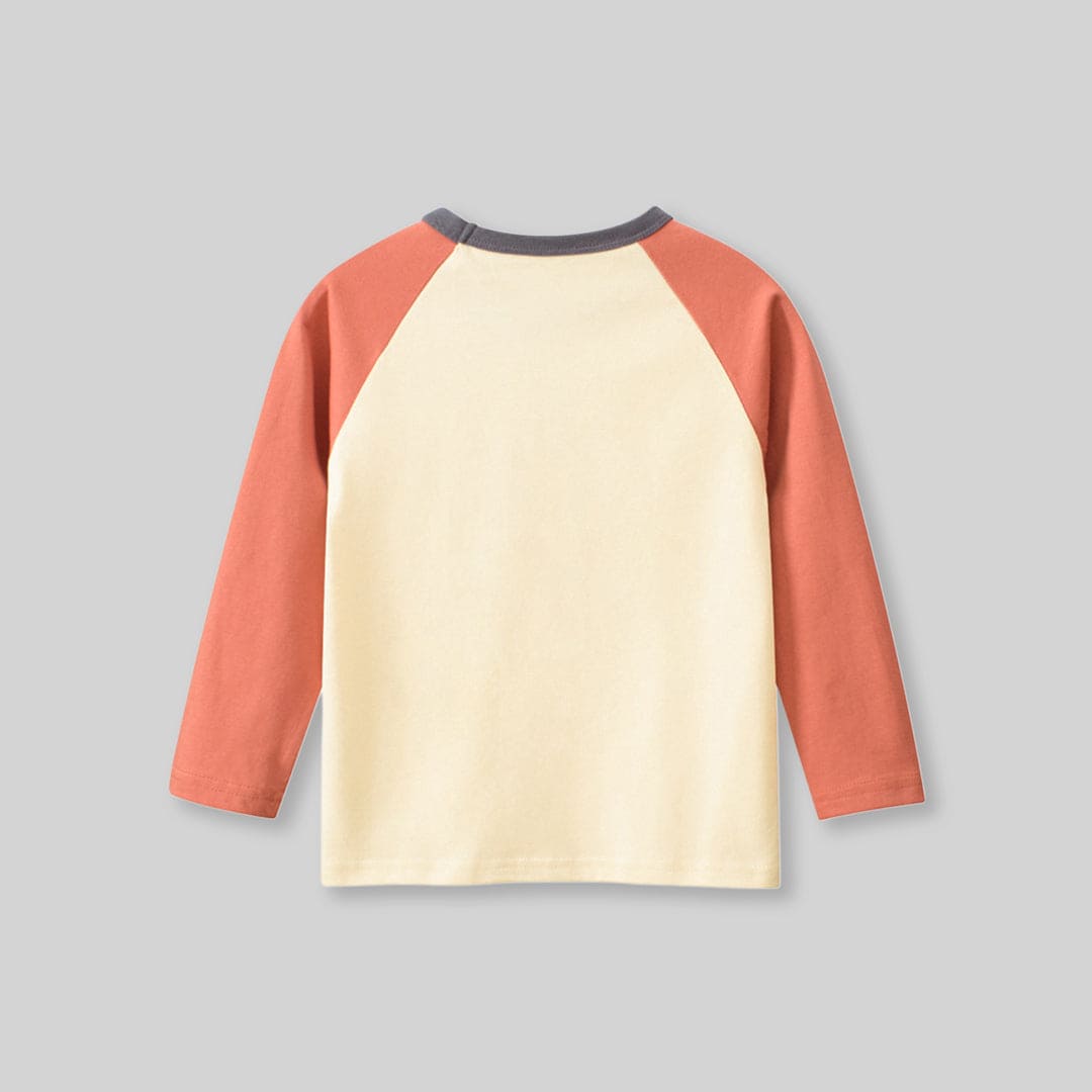 Girls Printed Raglan Sleeves T-Shirt Tshirts   