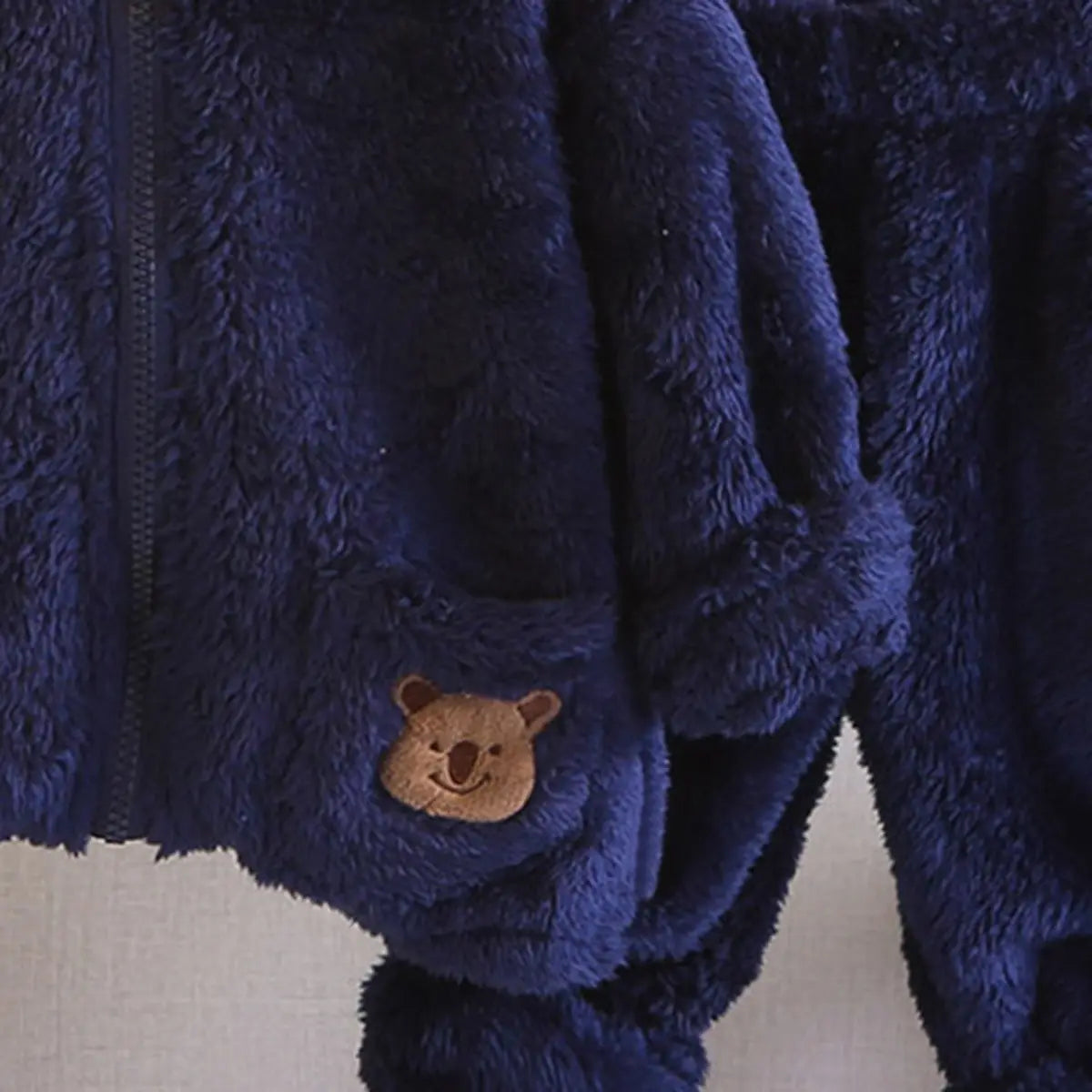 Boys Navy Blue Fleece Zip-up Jacket With Jogger Co-ord Sets Sets