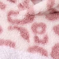Girls Pink Leopard Print Fleece Hooded Sweatshirt Sweatshirts & Hoodies
