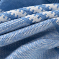 Boys Light Blue Front Zipper Cardigan With Self-Design Stripe Patterns Sweaters & Cardigans