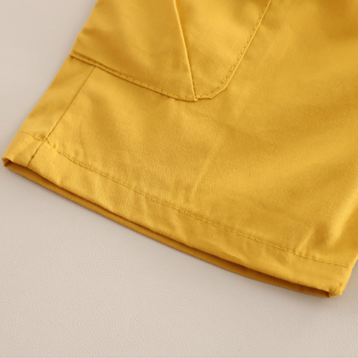 Boys Yellow Printed Short Sleeves Shirt With Cargo Shorts Set 2 pc. Sets