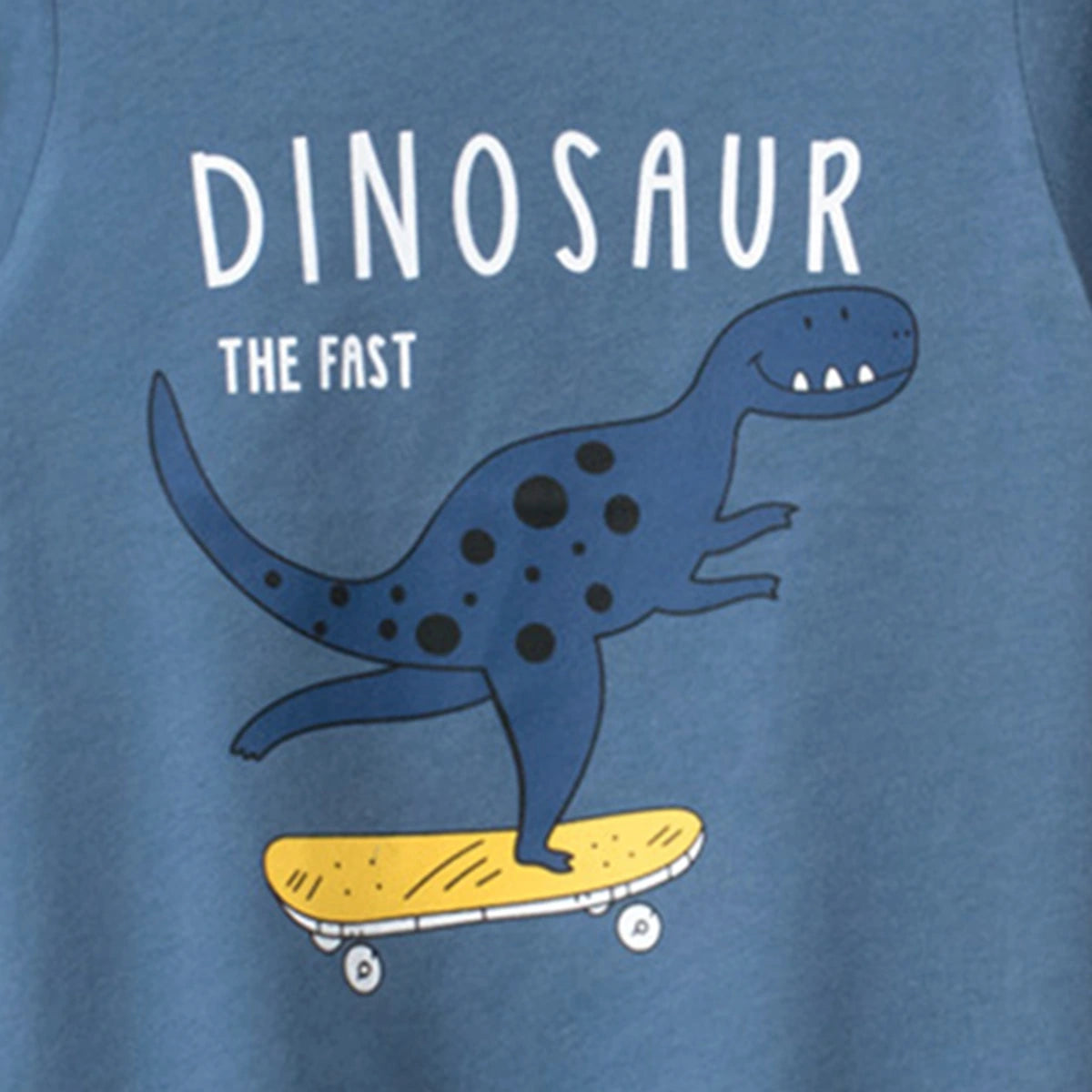 Boys Blue Dinosaur Printed Short Sleeves T-shirt Tshirts