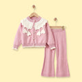 Girls Pink Long Sleeves Cardigan & Pants Sets Sets Pink 1-2 Y