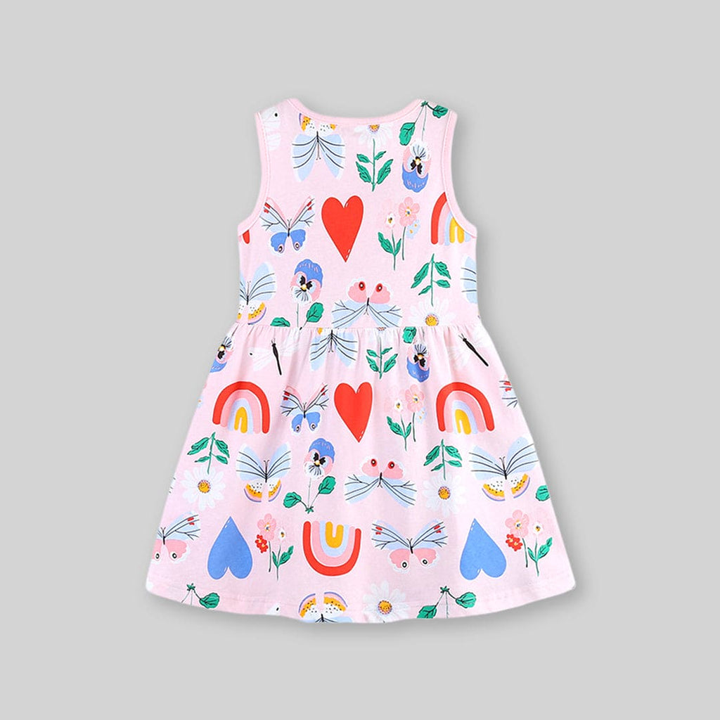 Girls Printed Sleeveless Casual Dress Casual Dresses   