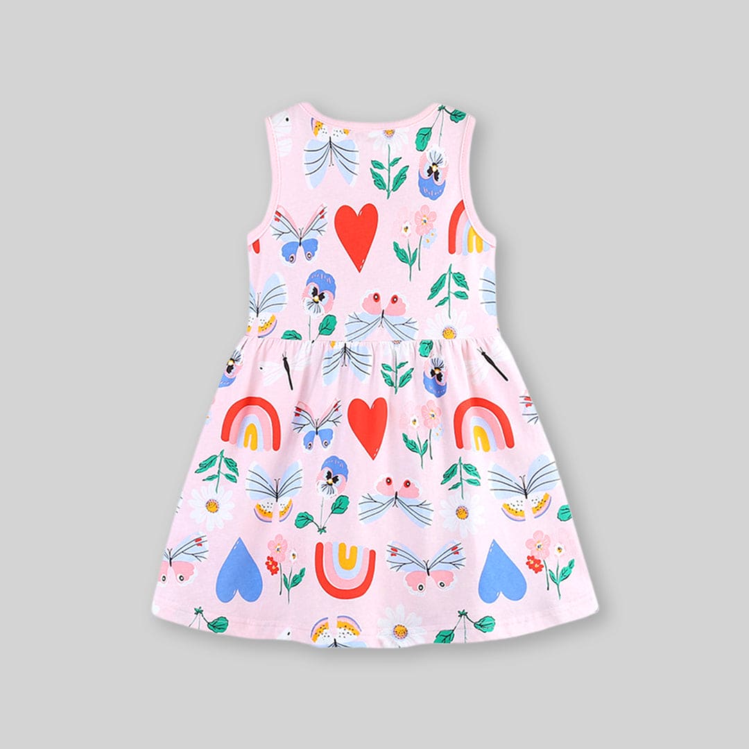 Girls Printed Sleeveless Casual Dress Casual Dresses   