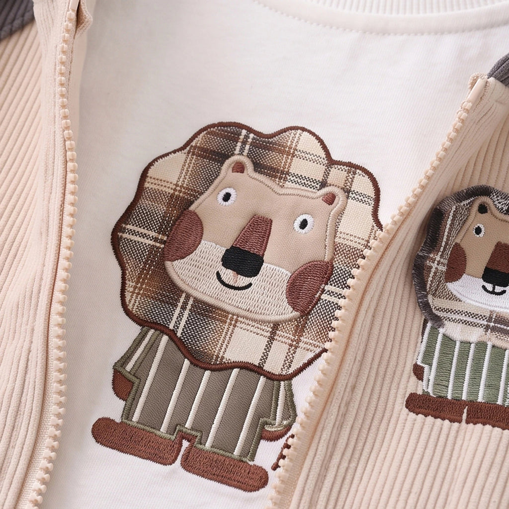Boys Grey Graphic Sweatshirt & Joggers With T-Shirt Sets Sets