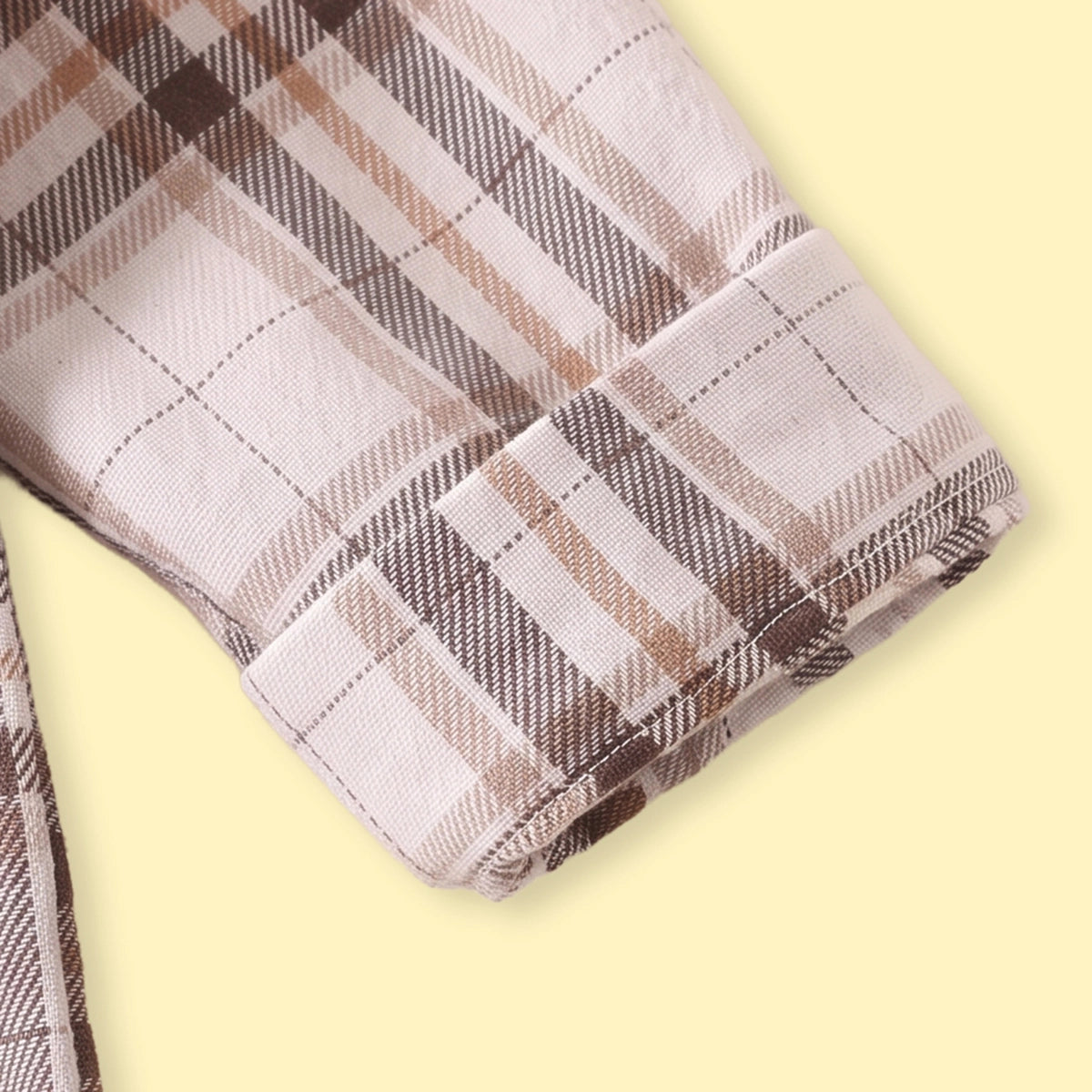 Boys Brown Checked Long Sleeve Shirt Shirts