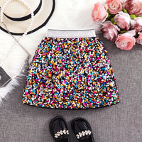 Girls Multicolour Sequin Embellished Skirt Skirts Multicolor 3-4 Y