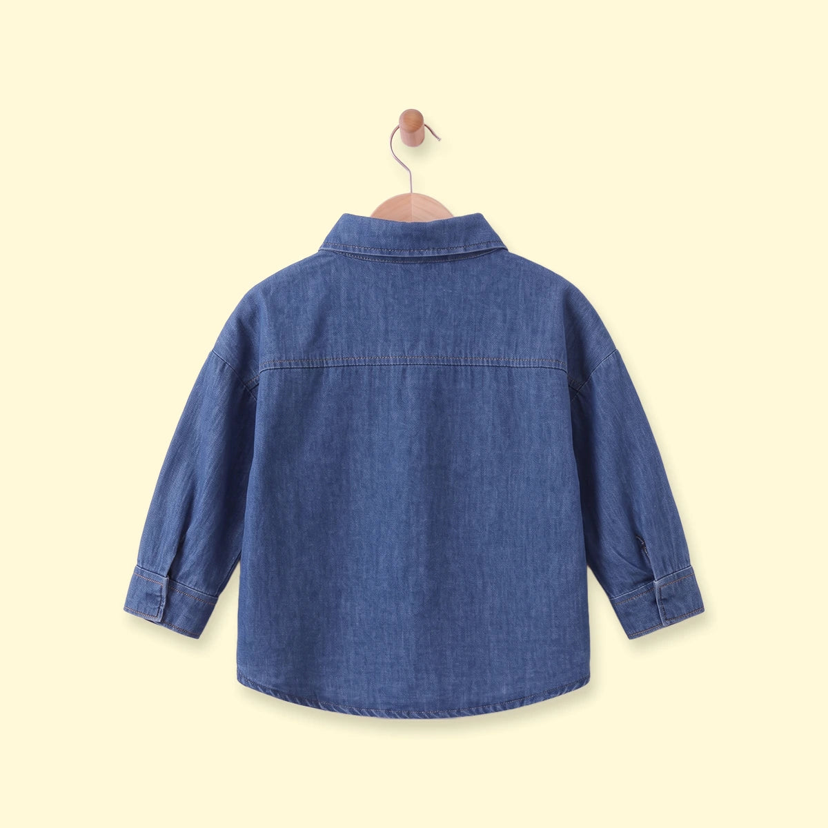 Boys Blue Embroidered Long Sleeve Shirt Shirts