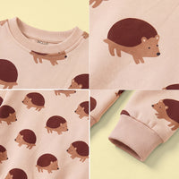 Boys Apricot Animal Print Long Sleeve Sweatshirt Sweatshirts & Hoodies